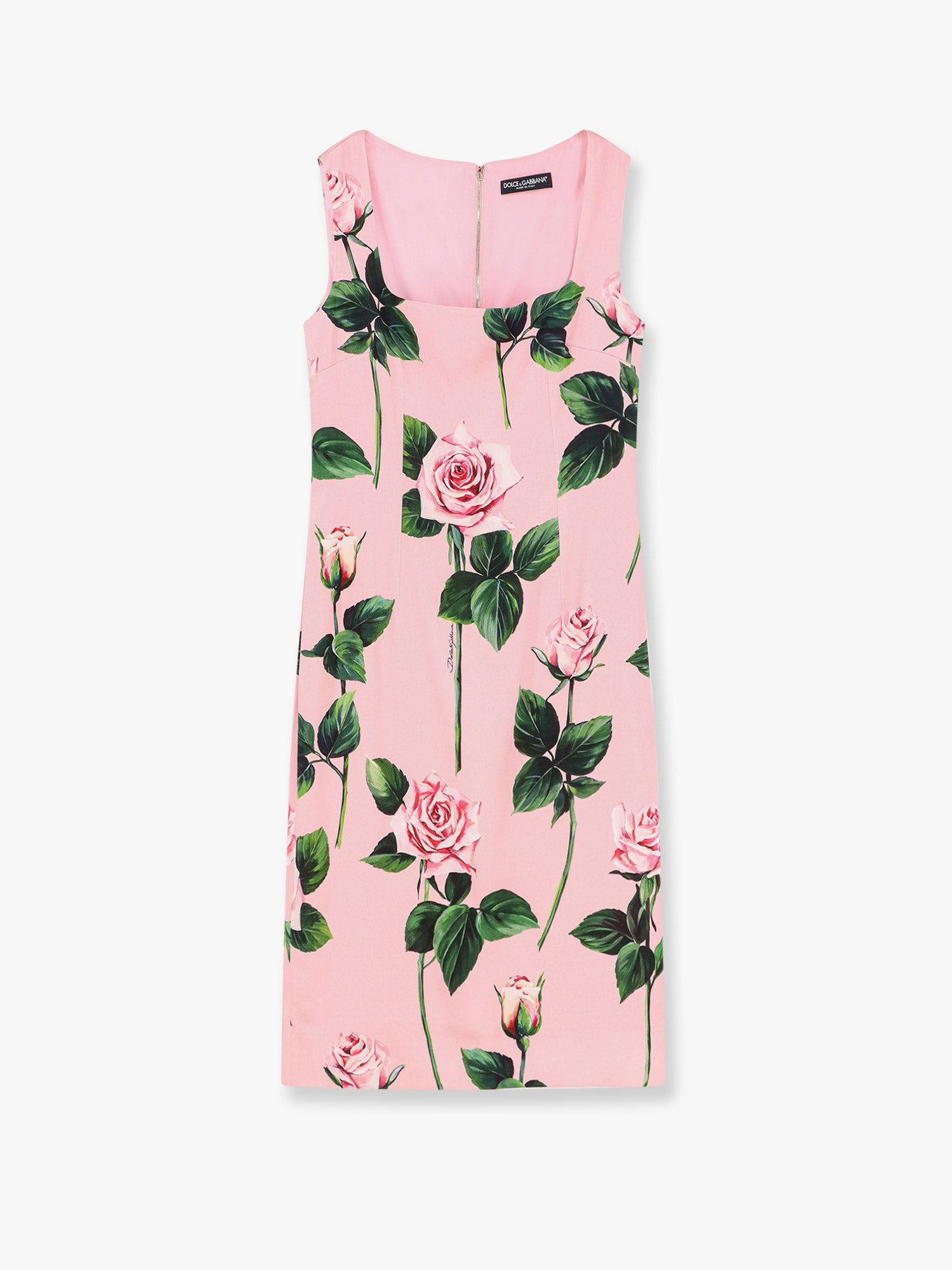 Šaty Dolce & Gabbana Dolce & Gabbana Rose-Print Sheath Dress Ružová | F6TKZTFSIBTHF5IZ, 0