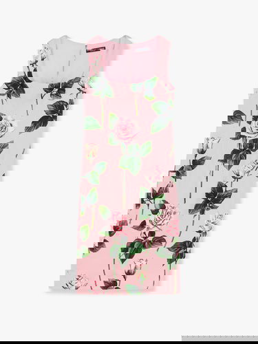 Šaty Dolce & Gabbana Dolce & Gabbana Rose-Print Sheath Dress Ružová | F6TKZTFSIBTHF5IZ, 0