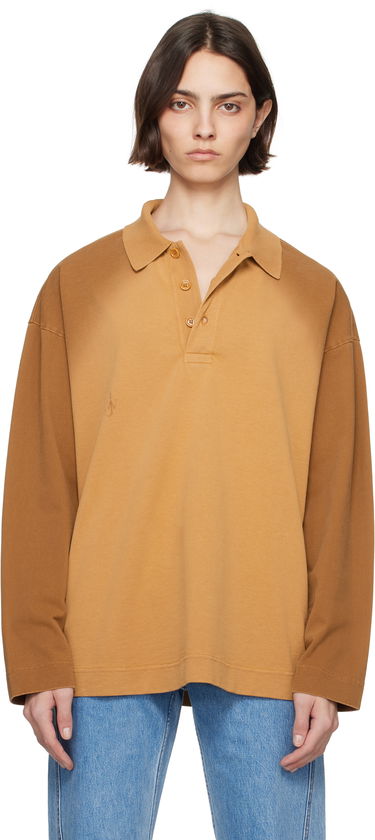 Sveter JW Anderson JW Anderson Long Sleeve Rugby Polo Hnedá | JO0268-PG1755, 0