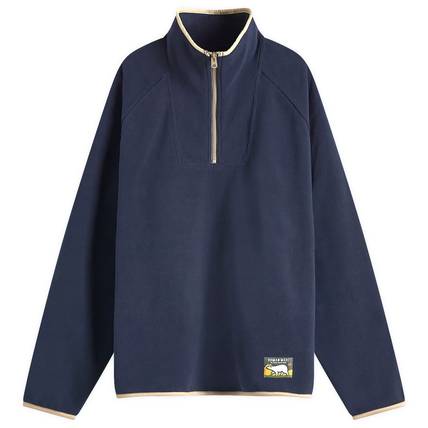 Sveter Human Made Human Made Fleece Half-Zip Shirt Modrá | HM28CS019-NY, 0