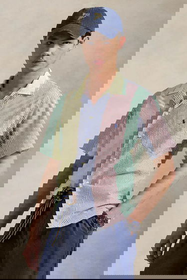 Košeľa Polo by Ralph Lauren Seersucker Patchwork Stripe Camp Collar Sport Shirt Regular Fit Rôznofarebný | 710964421, 0