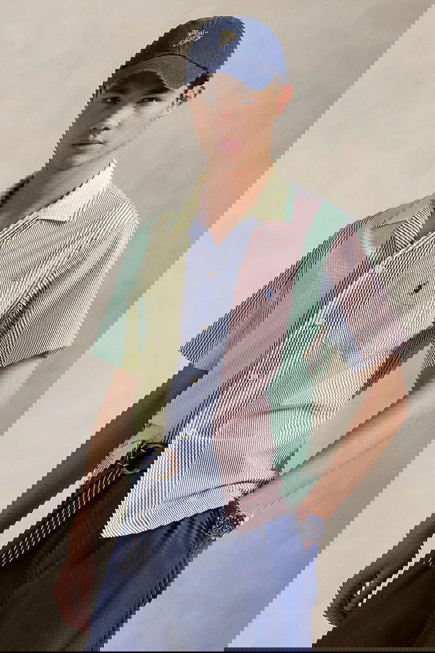 Košeľa Polo by Ralph Lauren Seersucker Patchwork Stripe Camp Collar Sport Shirt Regular Fit Rôznofarebný | 710964421, 0