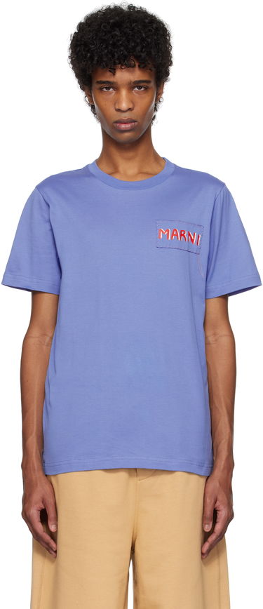 Tričko Marni Marni Logo Patch T-Shirt Fialová | HUMU0198X0 UTC446, 0
