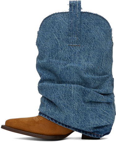 Oblečenie R13 R13 Low Rider Cowboy Denim Boots Modrá | R13S0109-DEN, 2