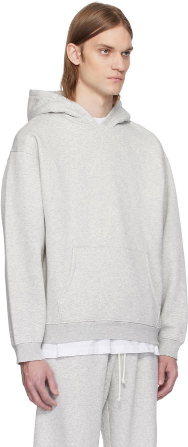 Mikina SKIMS SKIMS Fleece Relaxed Hoodie Šedá | PL-PLO-8461M-LIGHT HEATHER GREY, 1