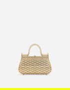 Structured Woven Top-Handle Bag