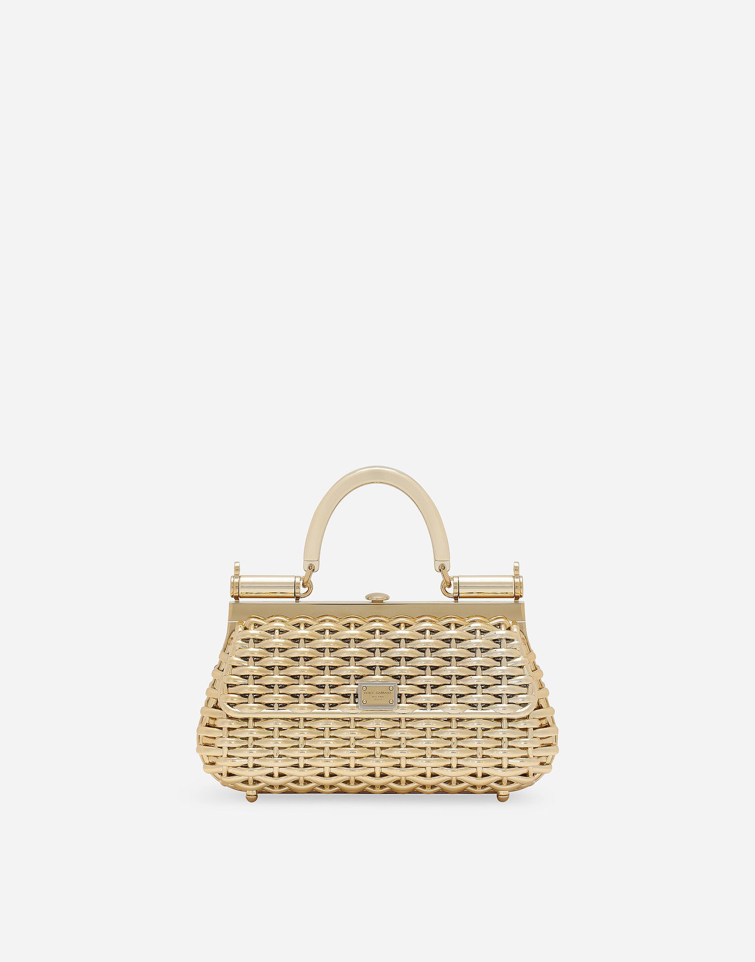 Kabelka Dolce & Gabbana Structured Woven Top-Handle Bag Metalická | BB7618AU76680997, 0