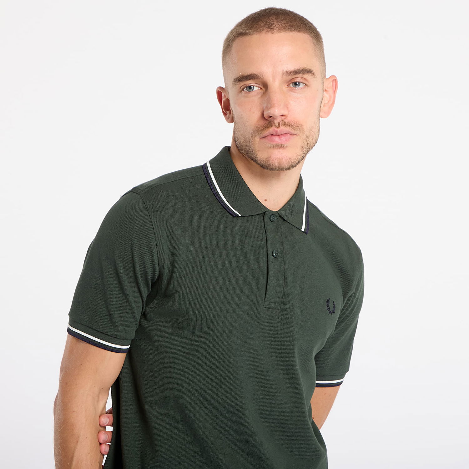 Polo tričko Fred Perry Twin Tipped Shirt Court Zelené | M3600 53A, 1