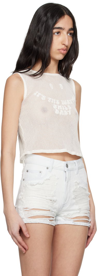 Tielko Maison Margiela MM6 Maison Margiela Cotton Mesh Tank Top Biela | S62NL0052 M20111, 1