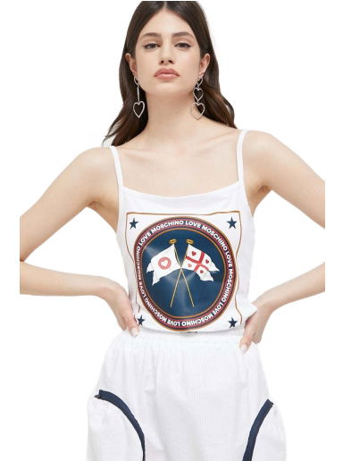 Tielko Moschino Love Tank Top Biela | W.4.H89.01.E.1951