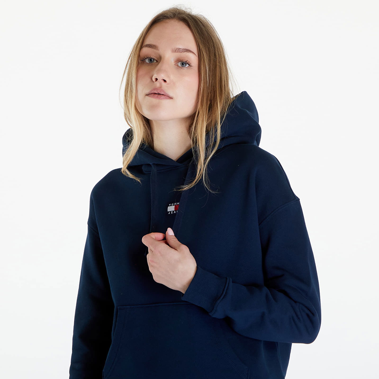 Boxy Badge Hoodie Dark Night