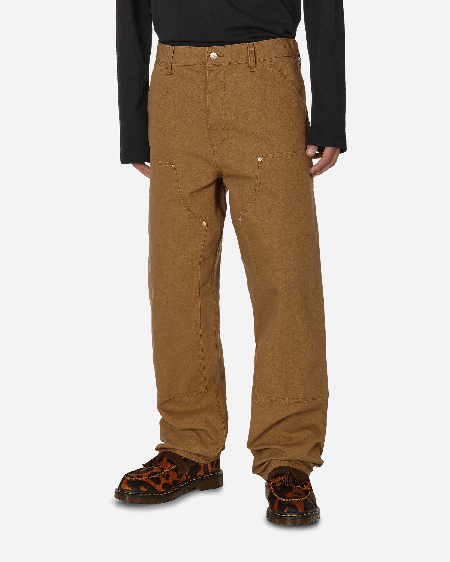 Nohavice a džínsy Carhartt WIP Double Knee Pants Hnedá | I031501 HZ02, 0