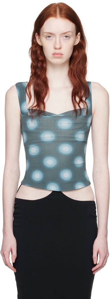 Tielko Miaou Miaou Luna Polka Dot Tank Top Modrá | 7110VC2GRB, 0