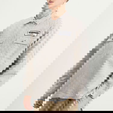 Košeľa Neighborhood Pinstripe Half-Zip Work Pullover Shirt Béžová | 252TSNH-SHM11-BEI, 5