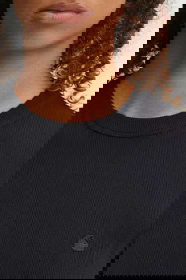 Tričko Carhartt WIP Philipa Ribbed Short Sleeve Fitted T-Shirt Čierna | I035471.89XX, 3