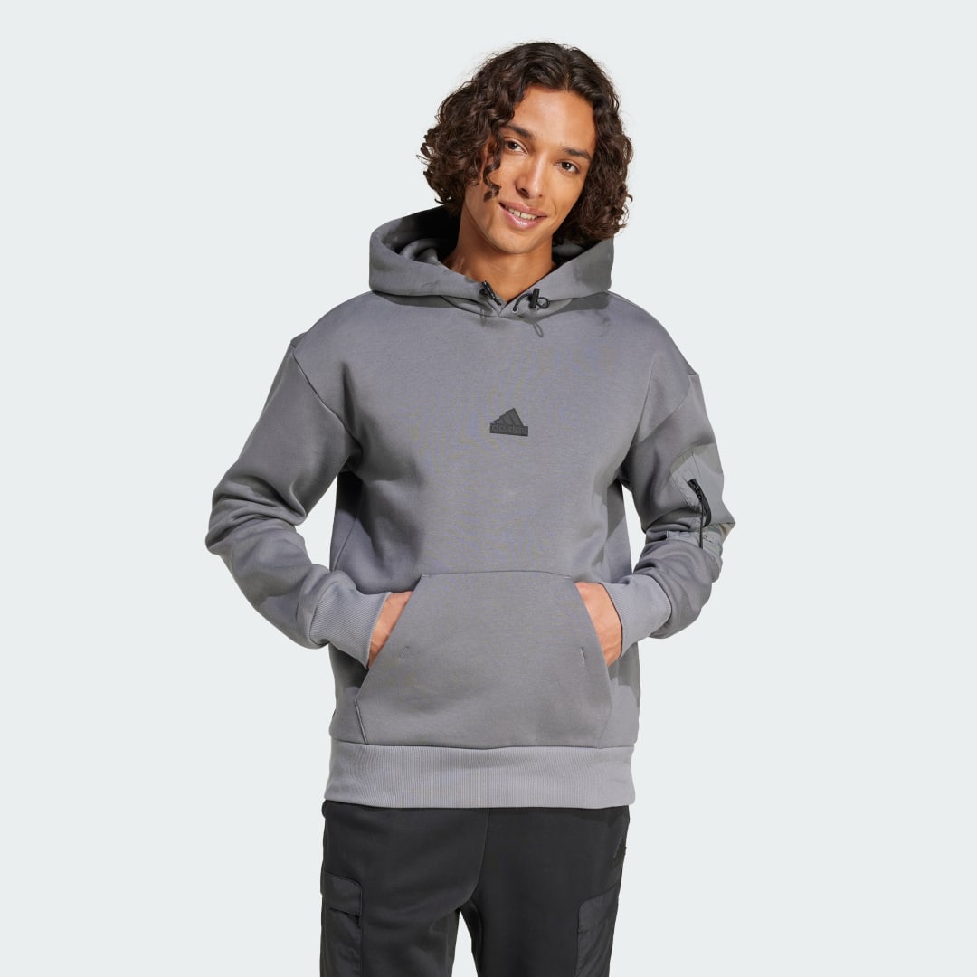 Mikina adidas Performance City Escape Fleece Šedá | IY1518, 1