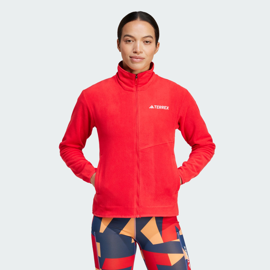 Bunda adidas Performance Terrex Fleece Full-Zip Jacket Červená | JF9059, 0