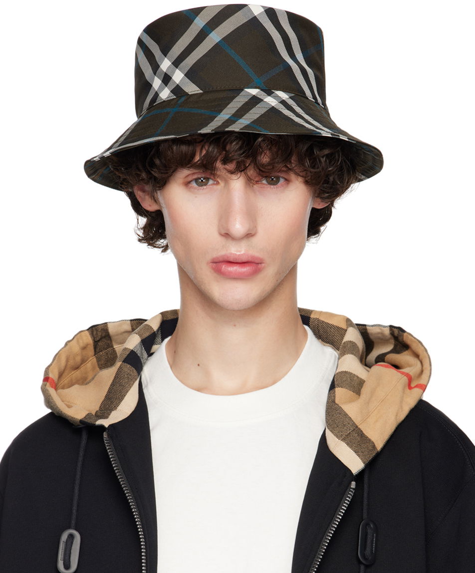 Klobúk Burberry Check Bucket Hat Zelené | 8094800, 0