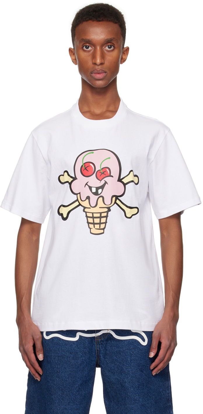 Tričko BBC IceCream ICECREAM Cones & Bones T-Shirt Biela | IC24346, 0