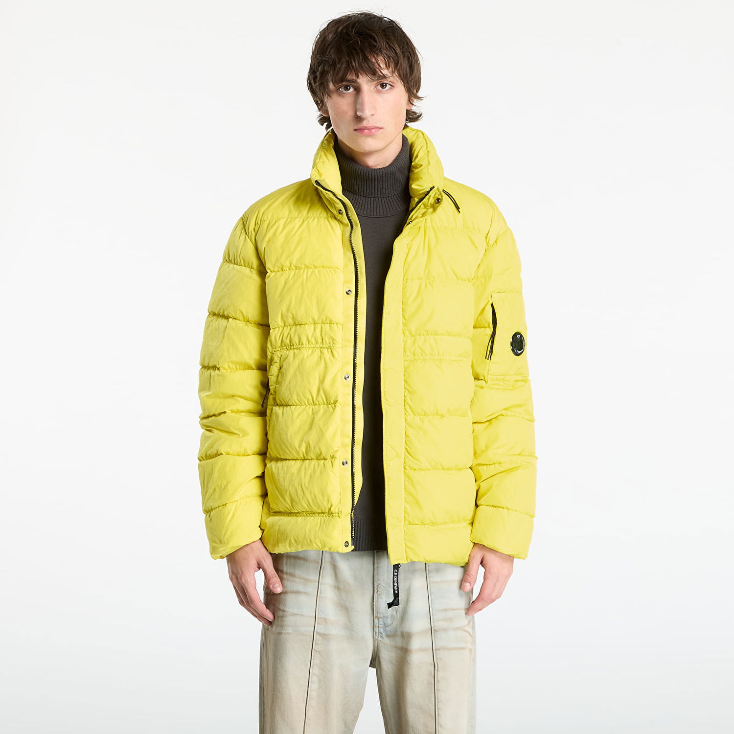 Prešívaná bunda C.P. Company Chrome-R Down Jacket Green Sheen Yellow Žltá | 19CMOW012A005904G-210, 0