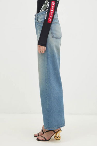 Džínsy BAPE Stone Washed High Waist Denim Jeans Modrá | 1K80250002, 1