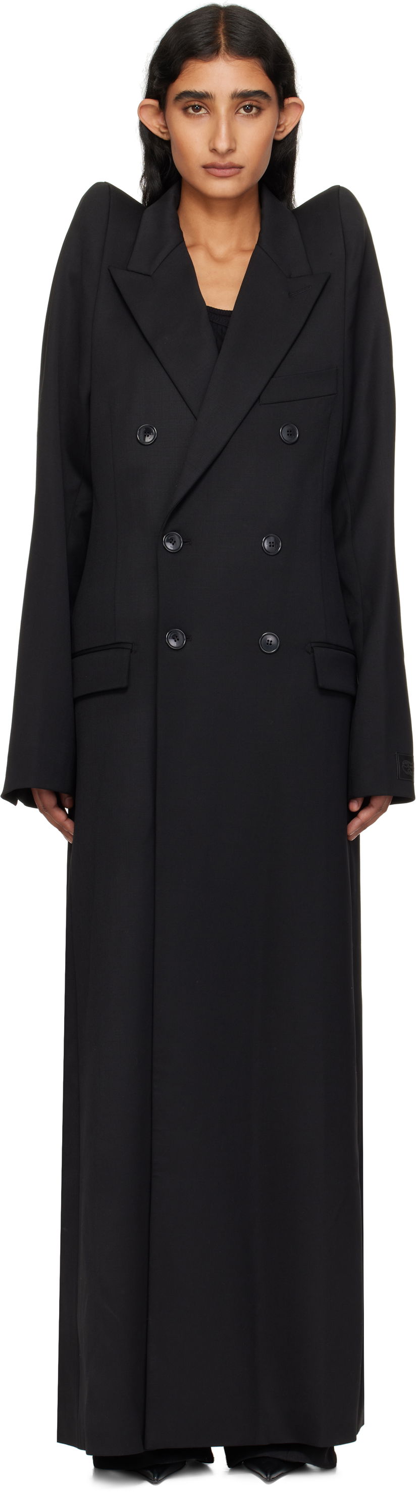 Kabáty VETEMENTS VETEMENTS Tight Shoulder Tailored Coat Čierna | UH76TC900B