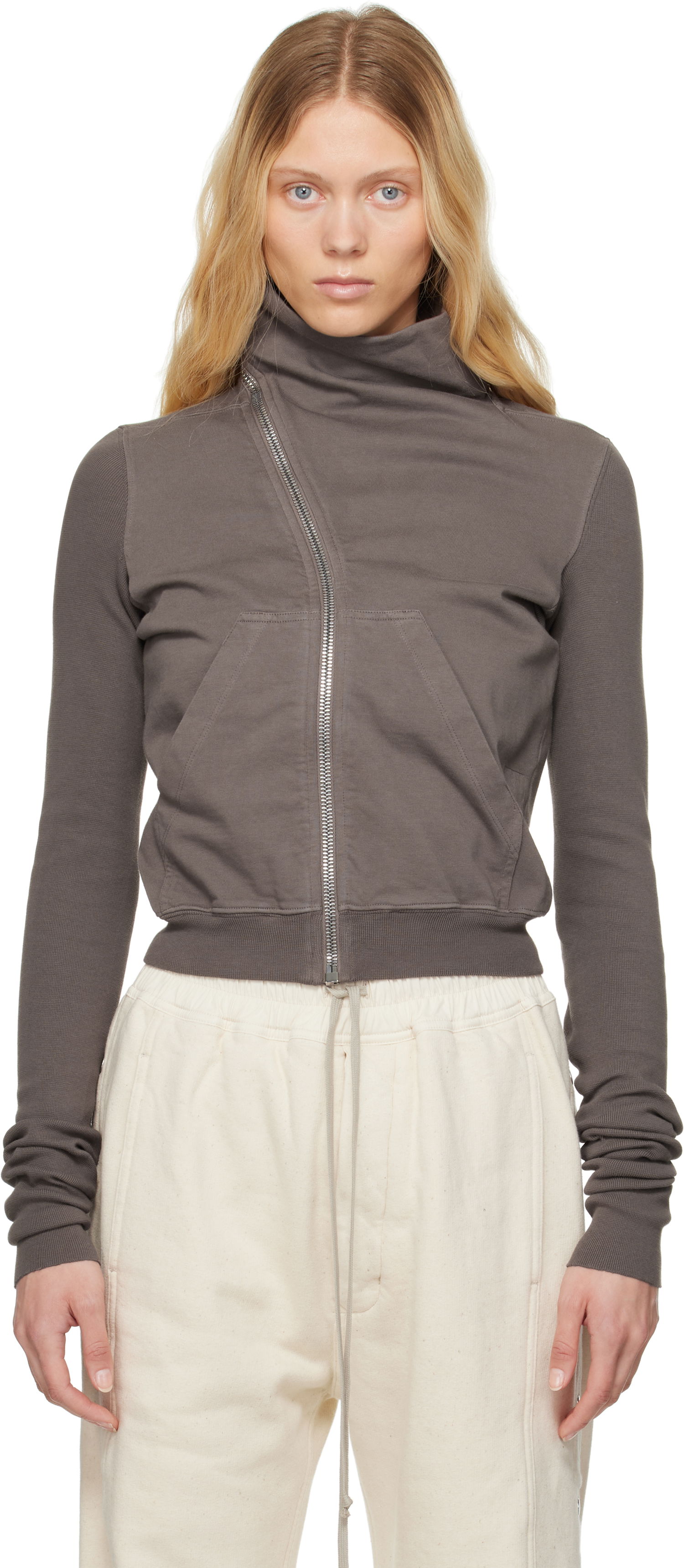Mikina Rick Owens Rick Owens DRKSHDW Hollywood Mountain Sweatshirt Šedá | DS01E3239 RIG, 0