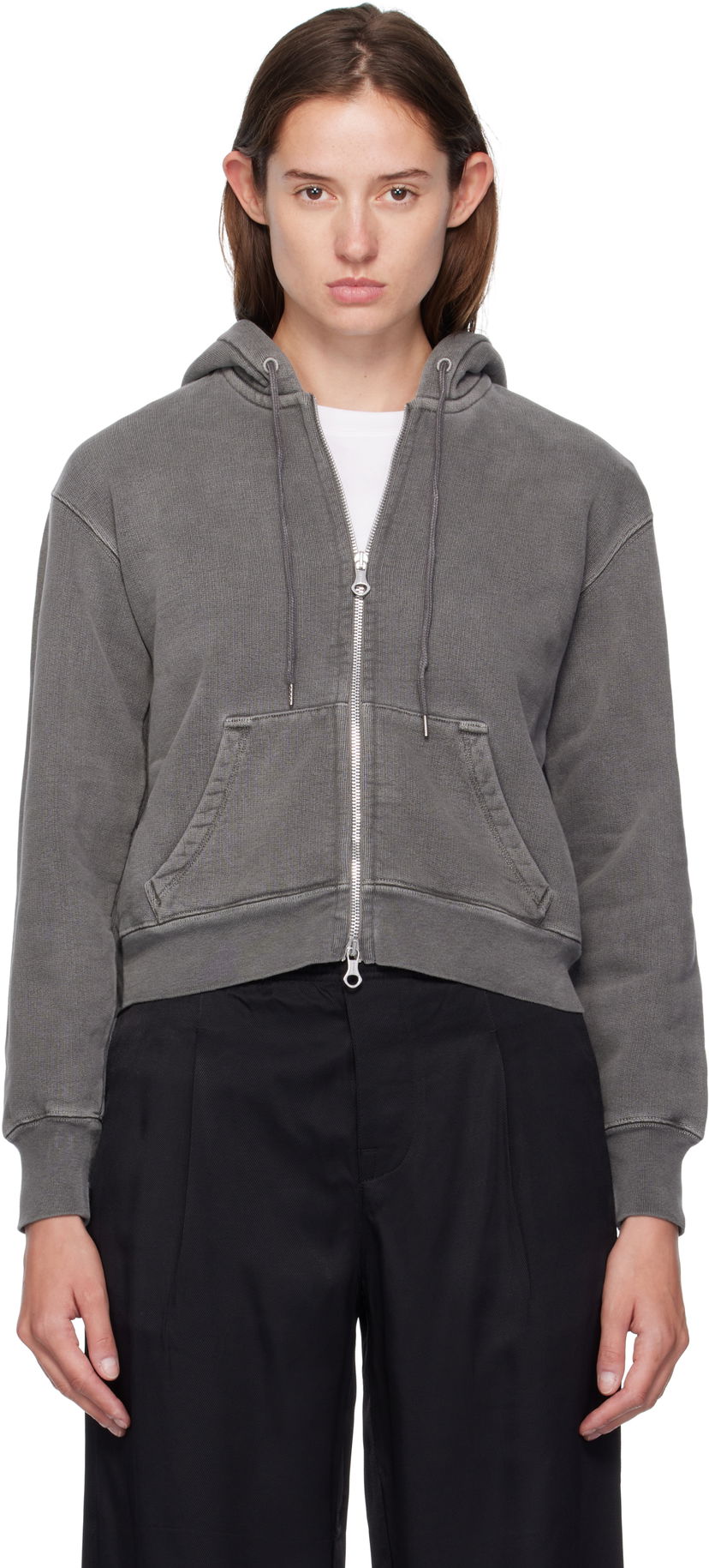 Mikina OUR LEGACY Our Legacy Mischief Zip-Up Hoodie Šedá | W4256MW