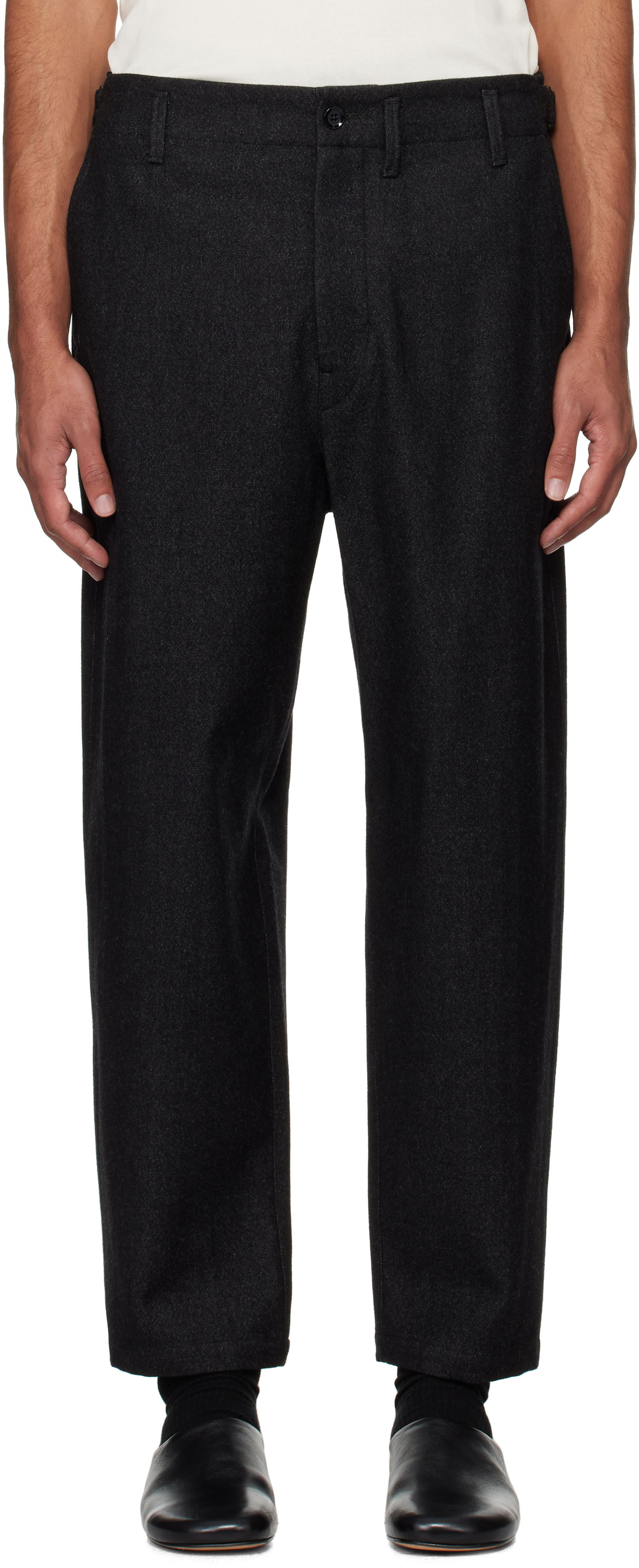 Nohavice LEMAIRE Carrot Fit Wool Trousers Čierna | PA1129 LF1319, 0