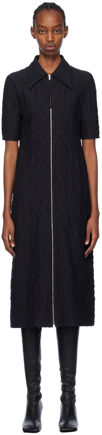 Šaty Jil Sander Spread Collar Midi Dress Čierna | J02CT0340_J20138, 0