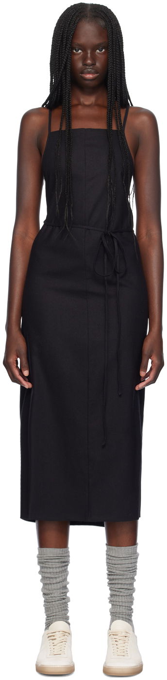 Šaty Baserange Yumi Apron Midi Dress Čierna | DRYU-WS-000, 0