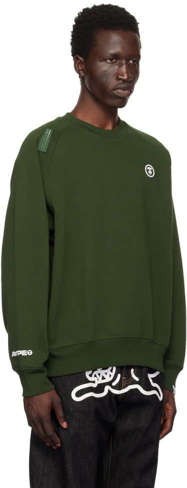 Sveter AAPE by A Bathing Ape AAPE by A Bathing Ape 'AAPE Now' Raglan Sweatshirt Zelené | AAPSWMB319XXNGRD, 1