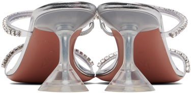 Doplnky Amina Muaddi Amina Muaddi Gilda Glass 70 Heeled Sandals Metalická | GILDA GLASS SLIPPER 70 CL PVC, 1