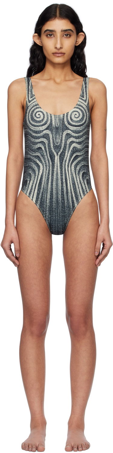 Plavky Jean Paul Gaultier Jean Paul Gaultier 'The Spirale' One-Piece Swimsuit Šedá | 25/34-F-MB030-J587-000203, 0