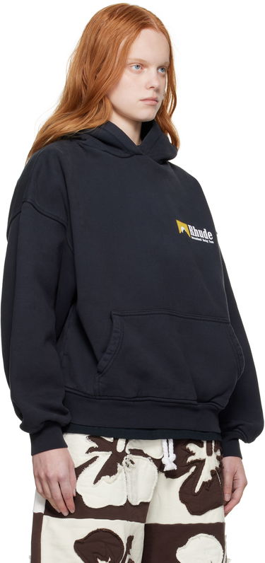 Mikina Rhude Rhude International Racing Logo Hoodie Čierna | RHPF25HO07012, 4