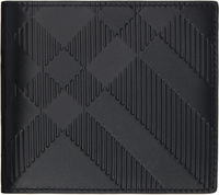 Embossed Check Bifold Coin Wallet