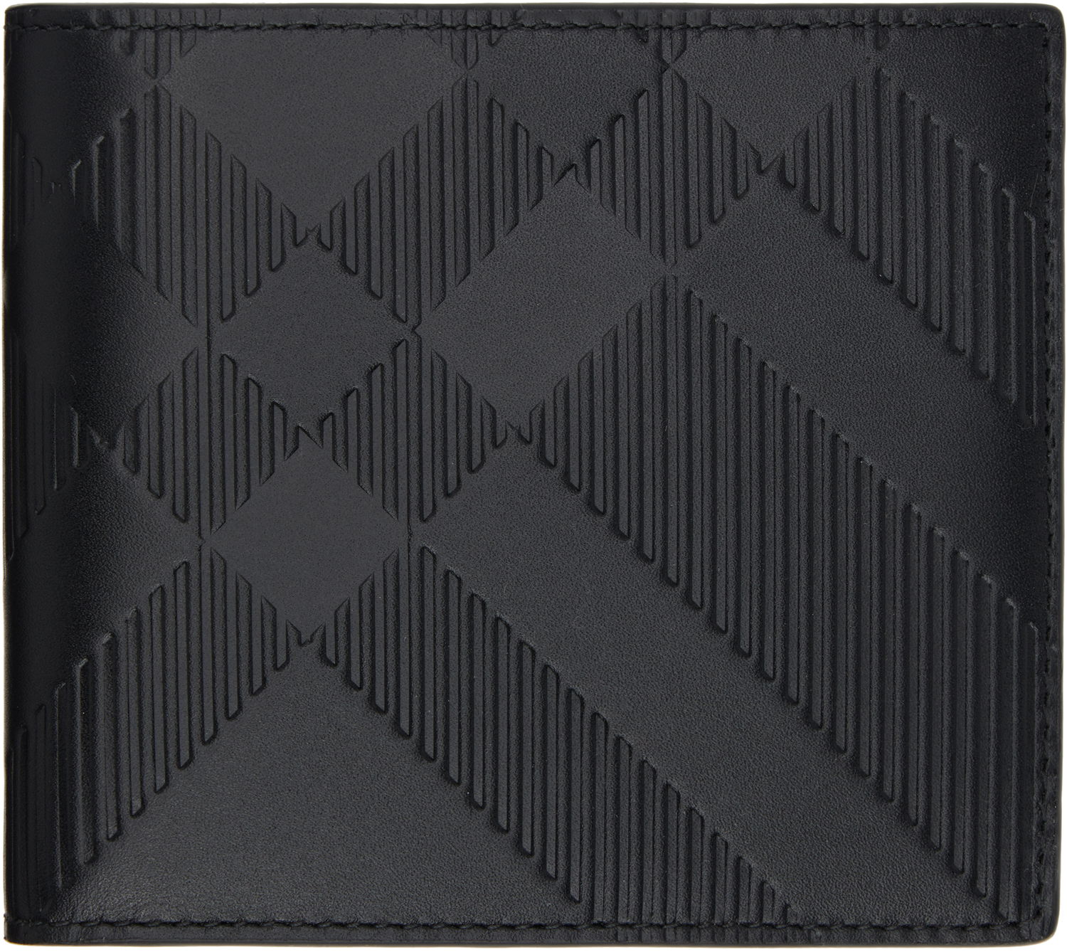 Peňaženka Burberry Embossed Check Bifold Coin Wallet Čierna | 8103992, 0