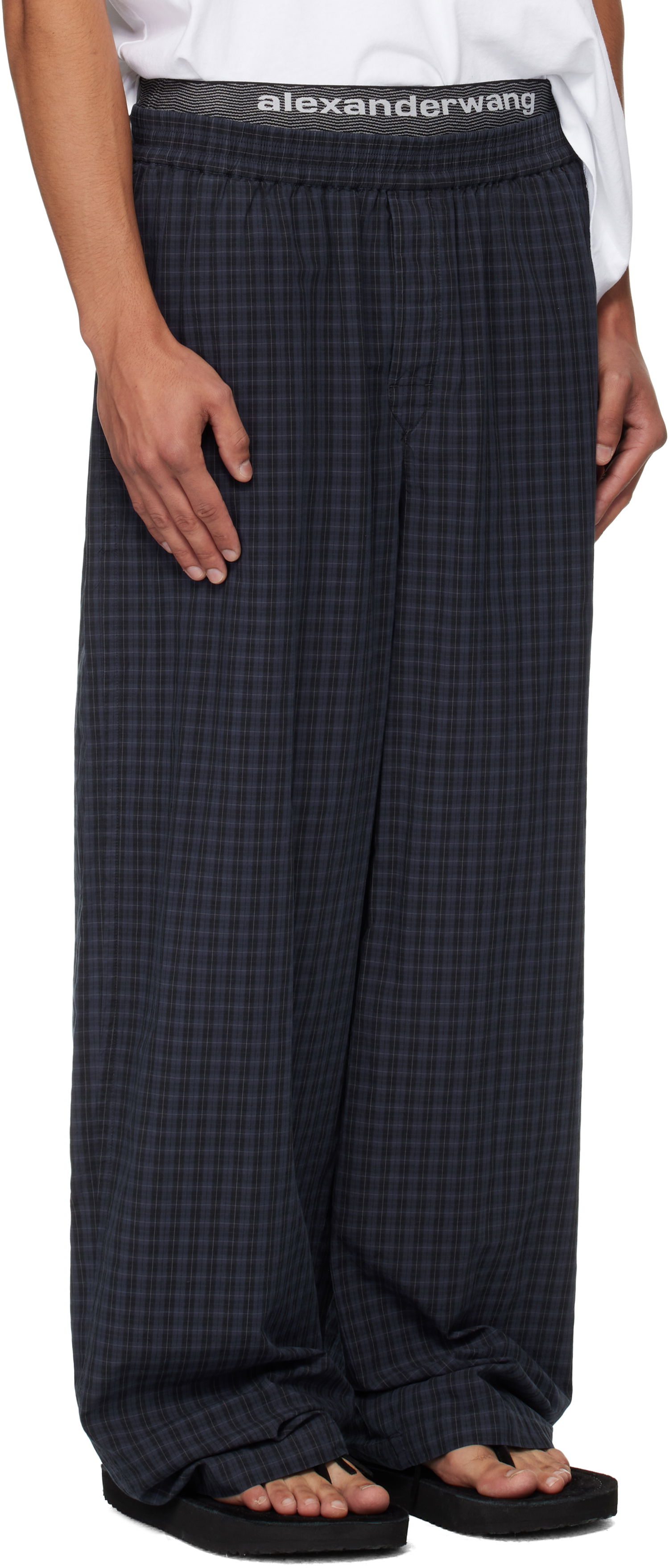 Nohavice Alexander Wang Alexander Wang Relaxed Trousers Modrá | 6WC3254885, 1