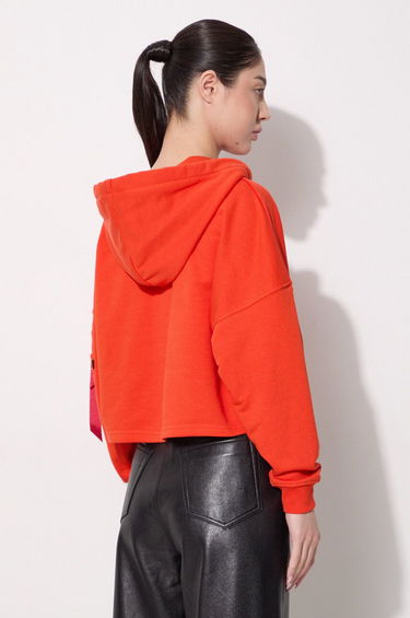 Mikina Alpha Industries Cropped Hoodie With Print Oranžová | 106044.577, 1