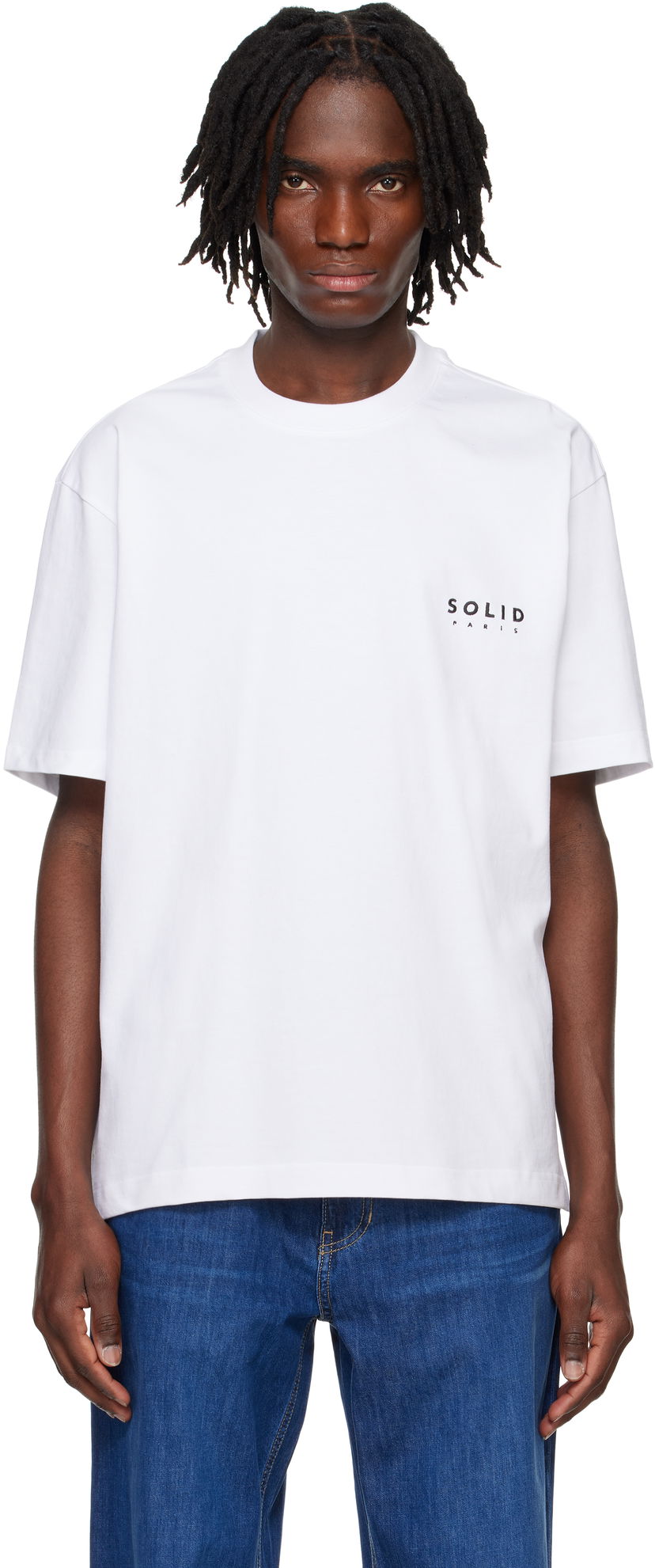 Tričko Solid Homme Solid Homme 'Paris' T-Shirt Biela | S251TS54