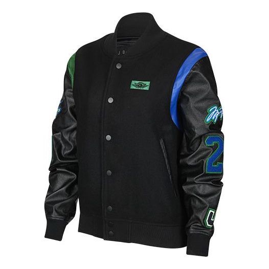 Bomber bunda Jordan Air Jordan x Aleali May Baseball Jacket Čierna | DC2435-010