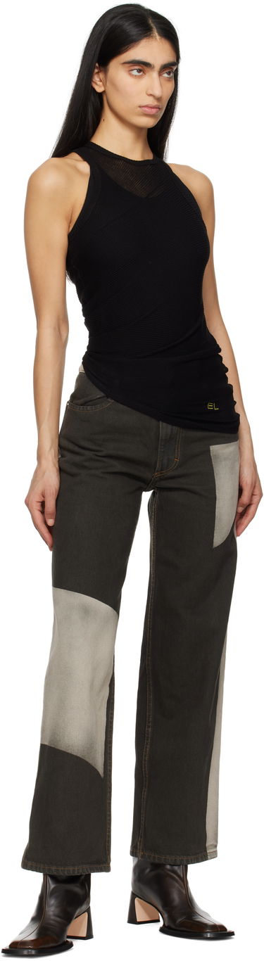Tielko Eckhaus Latta Eckhaus Latta Spiral Tank Top Čierna | 1108-EL-PS25-J -, 3
