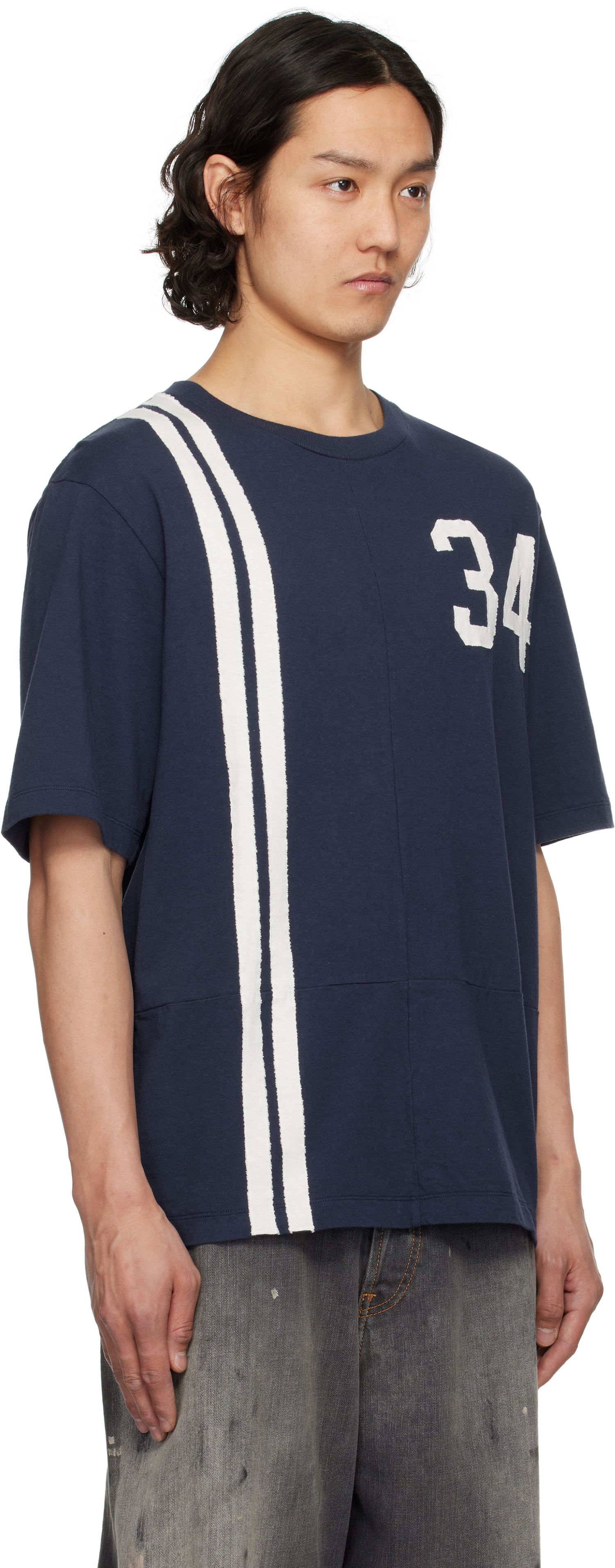 Tričko Ambush Ambush Panelled T-Shirt Navy | 12115322, 1