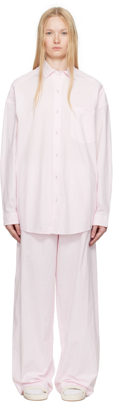 Pyžamo SKIMS SKIMS Cotton Poplin Oversized Sleep Pyjama Set Ružová | ST-SET-9517W, 0