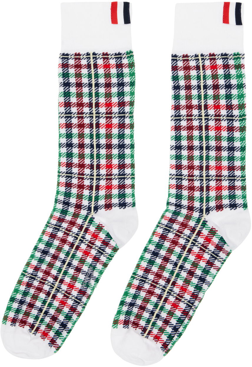 Multicolor Gingham Check Socks