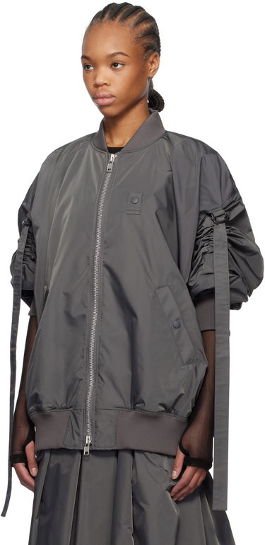 Bomber bunda Yohji Yamamoto Yohji Yamamoto R-Belted Bomber Jacket Šedá | FT-J54-600, 3