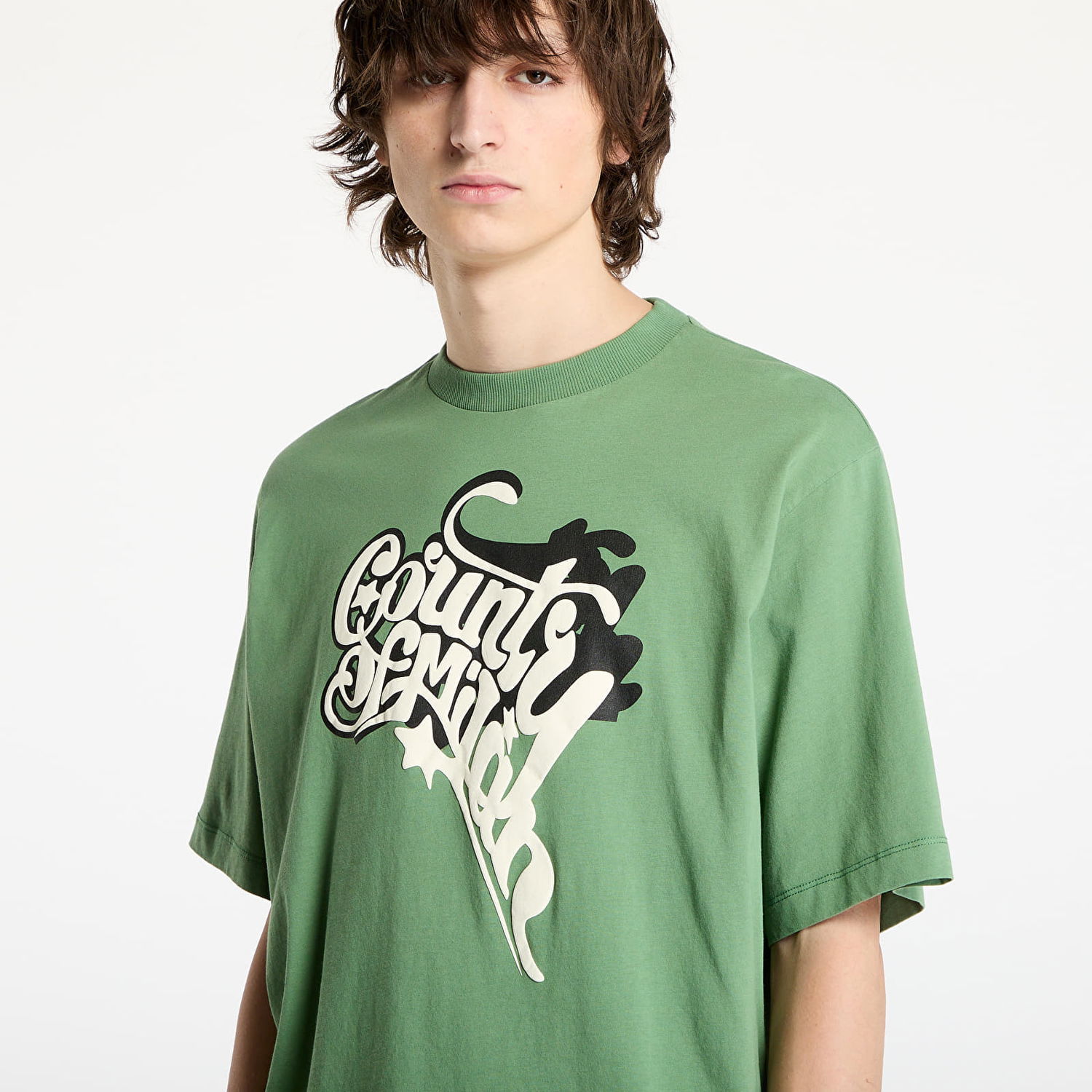 Tričko Marcelo Burlon Marcelo Burlon County Melted Boxy T-Shirt Zelené | CMAA05AS25JER005526F, 1