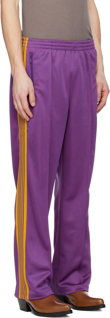 Tepláky Needles Poly Smooth Straight-Leg Side-Stripe Track Pants with Embroidered Logo Fialová | QV307, 1