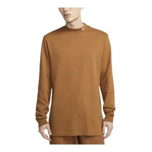Sveter Nike Nike Men's Mock Neck Long Sleeve T-Shirt Hnedá | DX5869-270, 0