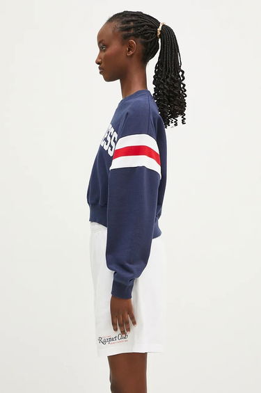 Mikina Sporty & Rich Wellness Ivy Print Crop Sweatshirt Modrá | WS058S406WN, 1